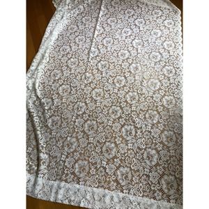 Vintage JC Penny Lace Window Curtain Panel 59”wide x 84” long